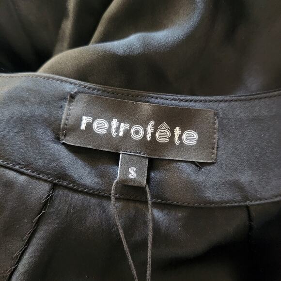 Retrofete Sab Dress Black Maxi Halter Satin Size Small NWT Sleeveless - Picture 13 of 15